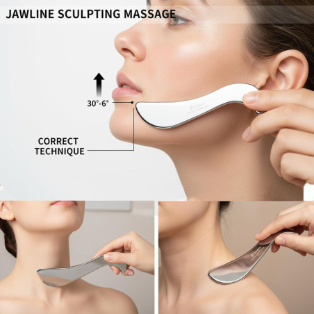 BYYDDIY Non-Magnetic 304 Stainless Steel Gua Sha Muscle Scraper Tool for Scar Tissue & Massage Therapy
