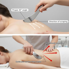BYYDDIY Gua Sha Acier Inox 304 Non Magnétique pour Massage