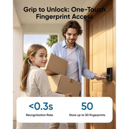 eufy Security Smart Lock C33 with Keypad & Built-in Wi-Fi Handle