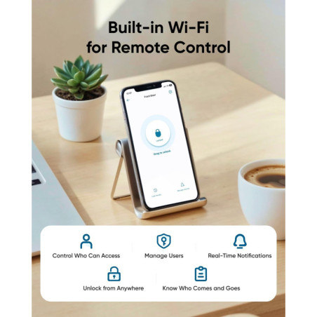 eufy Security Smart Lock C33 with Keypad, Handle, and Built-in Wi-Fi