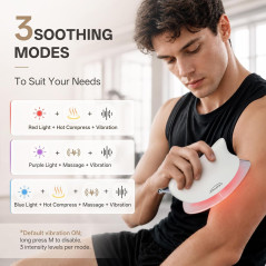 Electric Muscle Scraper with Heating & Vibration – White, Relax & Relief