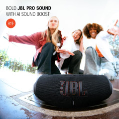 JBL Charge 6 Portable Waterproof Bluetooth Speaker - Black, Drop-Proof