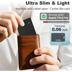 Apple MFi Certified Rechargeable Wallet Tracker Card with Find My GPS