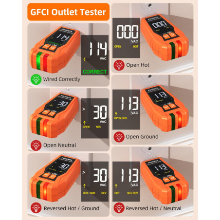 Circuit Breaker Finder & GFCI Tester with LCD – Lightweight Electrical Tool