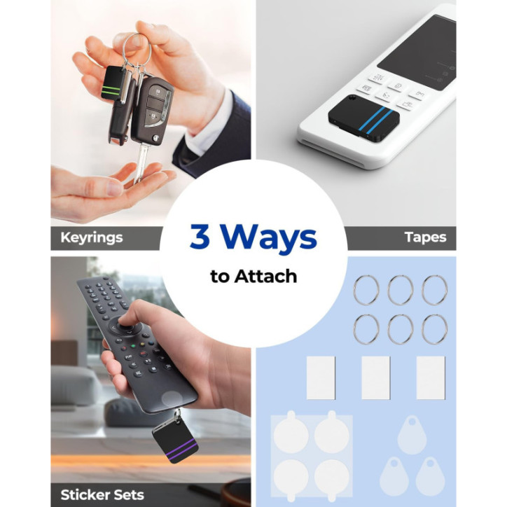Esky Localisateur de Clés avec 6 Récepteurs, Son de 85dB, Trouve Objets Facilement Esky Localisateur de Clés avec 6 Récepteurs, Son de 85dB, Trouve Objets Facilement