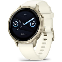 Garmin Venu 4 41mm Advanced Fitness Smartwatch with Bone Silicone Band