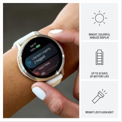 Garmin Venu® 4 41mm Fitness Smartwatch with Bone Silicone Band