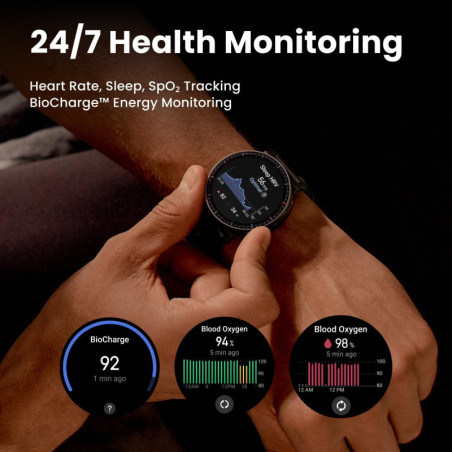 Montre Connectée Amazfit Active Max 1.5 AMOLED, GPS, Compatible iOS/Android