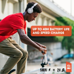 JBL Tune 510BT Wireless Headphones – 40H Battery, Mic, Foldable Black