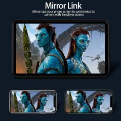Autoradio tactile 7 sans fil CarPlay & Android Auto avec Bluetooth, caméra 1080p, GPS et commande vocale
