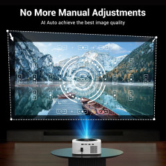 HAPPRUN 4K Outdoor Smart Projector with Built-in Apps & 30W Dolby Audio