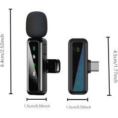 Wireless Lavalier Microphone for iPhone, Android - Perfect for Streaming & Vlogs