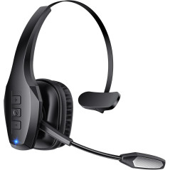 Wireless Trucker Bluetooth Headset with Dual Mic & 55H Battery Life