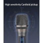 Microphone sans fil rechargeable duo, fréquence fixe, dynamique, karaoké, mariage, DJ, fête, Église, 200 ft, gris. Microphone sans fil rechargeable duo, fréquence fixe, dynamique, karaoké, mariage, DJ, fête, Église, 200 ft, gris.