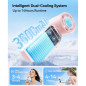 Ventilateur Portable KIMMOO Turbo 21000 RPM avec Glacière, Rechargeable, 14H, Rose, Pour Voyage Ventilateur Portable KIMMOO Turbo 21000 RPM avec Glacière, Rechargeable, 14H, Rose, Pour Voyage