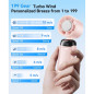 KIMMOO Portable Handheld Turbo Fan with Ice Cooler, 21000 RPM, 14Hrs, Rechargeable, Pink KIMMOO Portable Handheld Turbo Fan with Ice Cooler, 21000 RPM, 14Hrs, Rechargeable, Pink