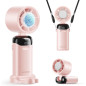 Ventilateur Portable KIMMOO Turbo 21000 RPM avec Glacière, Rechargeable, 14H, Rose, Pour Voyage Ventilateur Portable KIMMOO Turbo 21000 RPM avec Glacière, Rechargeable, 14H, Rose, Pour Voyage