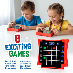 Tablette Électronique Lumineuse 8-en-1 pour Enfants 6-12 ans