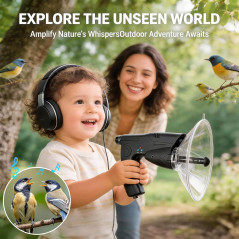 HAUSBELL Parabolic Listening Kit with Bionic Ear & 8X Monocular Set