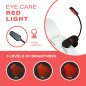 Hooga Red Book Light - Rechargeable 625nm Clip-On LED for Eye-Care Reading, No Blue Light, Perfect Gift