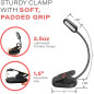 Hooga Red Book Light - Rechargeable 625nm Clip-On LED for Eye-Care Reading, No Blue Light, Perfect Gift