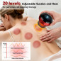Ensemble 2 Pack Ventouses 7-en-1 avec Thérapie Lumière Rouge, 20 Niveaux Aspiration, Chauffage et Gua Sha
