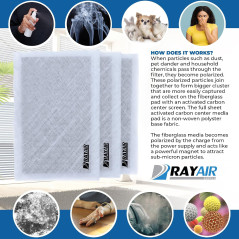 Filtres RAYAIR 20x25 Compatibles Dynamic – Lot de 20 Pads