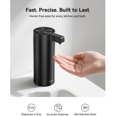 Distributeur Savon Automatique SUNLY USB-C, Inox Antitache
