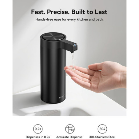 Distributeur Savon Automatique SUNLY USB-C, Inox Antitache