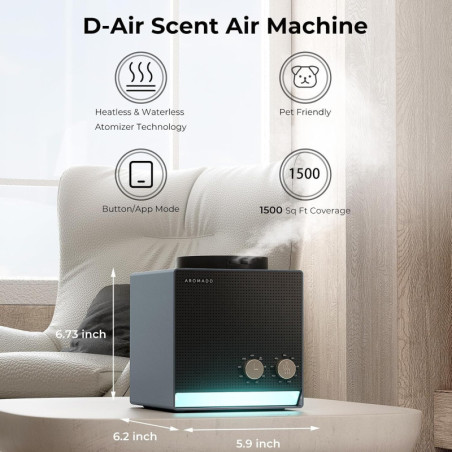 AROMADD Waterless Home Scent Diffuser with Cold Air Technology – Silent & Efficient Fragrance Delivery