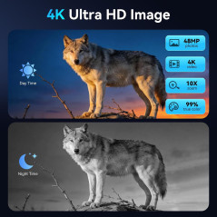 4K Night Vision Goggles with 4.5 Screen & 10X Zoom - Perfect Gift
