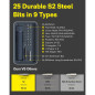 Kit de tournevis électrique sans fil HOTO 25 pièces, version améliorée, portable et efficace Kit de tournevis électrique sans fil HOTO 25 pièces, version améliorée, portable et efficace