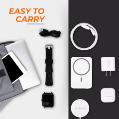 Coffret Cadeau Tech 6-en-1 : Power Bank, Montre, Écouteurs TWS