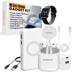 Artichoke 6-in-1 Tech Gift Set: Power Bank, Smartwatch & TWS Earphones