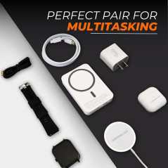 Coffret Cadeau Tech 6-en-1 : Power Bank, Montre, Écouteurs TWS