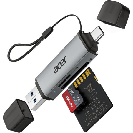 Adaptateur Lecteur Carte SD Acer USB-C Double Slot Micro SD Type C Compact