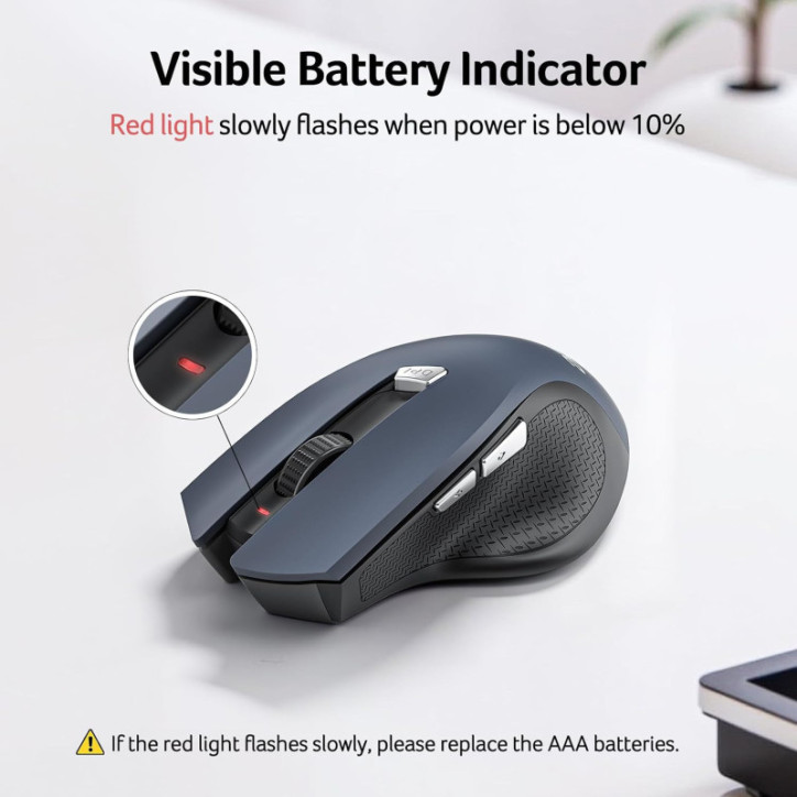 Souris sans fil Acer 2.4GHz, 3 niveaux DPI réglables 1600, idéale pour ordinateur portable Souris sans fil Acer 2.4GHz, 3 niveaux DPI réglables 1600, idéale pour ordinateur portable