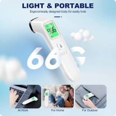 Thermomètre numérique sans contact précis pour adultes et enfants, thermomètre bébé fiable