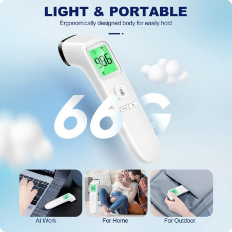 No-Touch Digital Thermometer for Adults & Kids – Accurate, Fast Reading Baby Thermometer