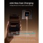 Chargeur rapide Anker Nano Smart 45W USB-C pour iPhone 17, charge maximale rapide Chargeur rapide Anker Nano Smart 45W USB-C pour iPhone 17, charge maximale rapide