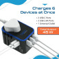 Ceptics 45W Universal Travel Adapter with 3 USB-A, 2 USB-C Ports & Universal Input Charger Ceptics 45W Universal Travel Adapter with 3 USB-A, 2 USB-C Ports & Universal Input Charger