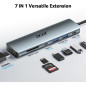 Acer Hub USB-C 7 en 1, Adaptateur Multi-Port pour Ordinateur Portable et Appareils Type C Mac Acer Hub USB-C 7 en 1, Adaptateur Multi-Port pour Ordinateur Portable et Appareils Type C Mac
