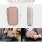 FYY Pink Quilted Travel Tech Pouch – Electronic Cable Organizer Case FYY Pink Quilted Travel Tech Pouch – Electronic Cable Organizer Case