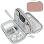 FYY Organisateur Électronique Rose Matelassé, Pochette Voyage Tech, Rangement Câbles Compact FYY Organisateur Électronique Rose Matelassé, Pochette Voyage Tech, Rangement Câbles Compact