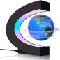 Globe Magnétique Flottant LED, Lampe Globe Terre Bureau Cadeau Tech Homme Fille Ados