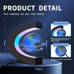Globe Magnétique Flottant LED - Cadeau High-Tech Unique