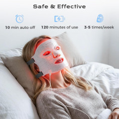 Masque LED FDA, 7 Couleurs Anti-Âge & Acné Rechargeable
