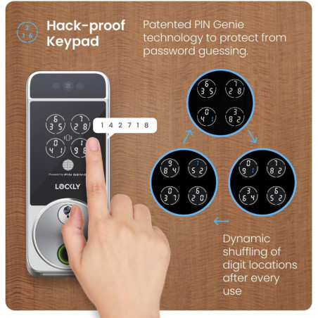 Lockly Visage Zeno Series Smart Lock with Facial Recognition & Fingerprint Access