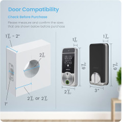 Lockly Visage Zeno Smart Lock with Facial Recognition & Fingerprint