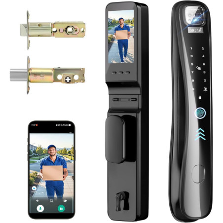 EIYSIE WiFi Smart Lock & Video Doorbell | 8-in-1 Keyless Deadbolt